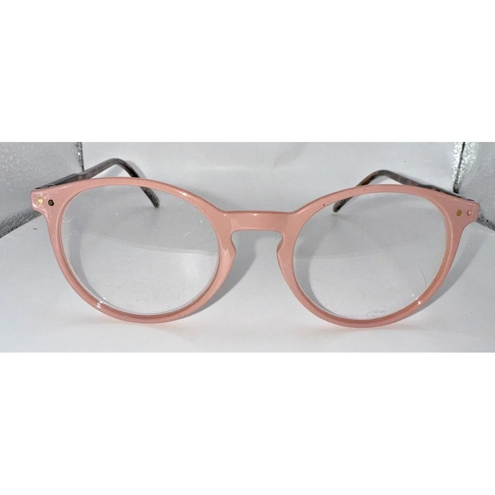 Loft Peach Tortoiseshell Eyeglass Frames - Round Retro Style Women's‎ Eyewear